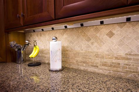 angled power strip under cabinet